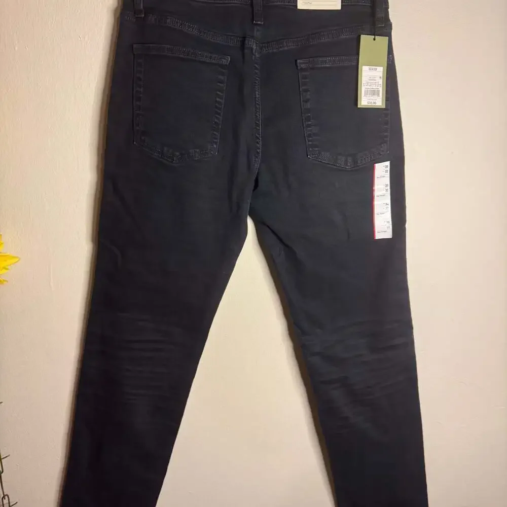 Goodfellow & Co Men's Slim Straight Total Flex Jeans in Washed Black 30wX32L